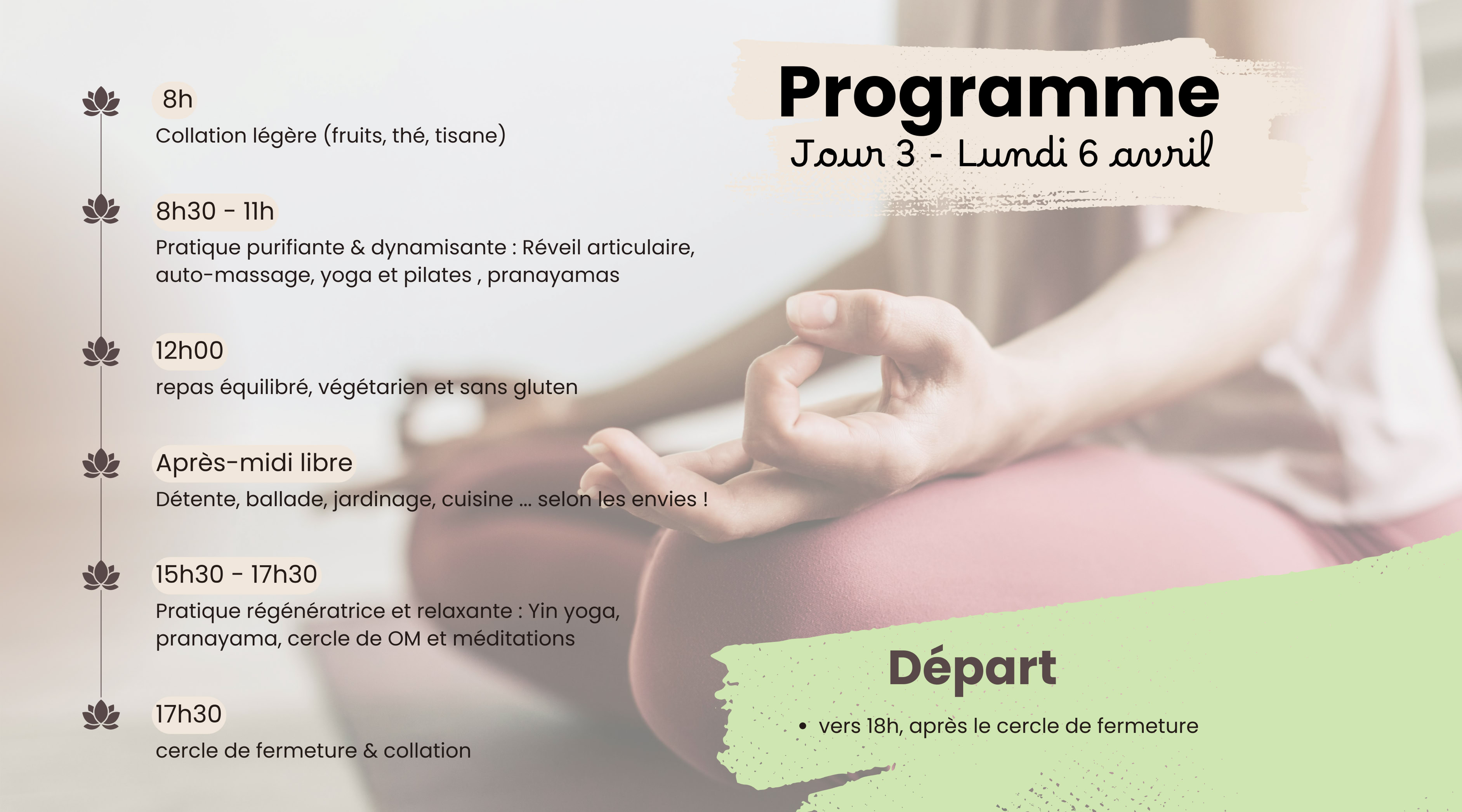 yoga pilates retraite Pâques jour 3