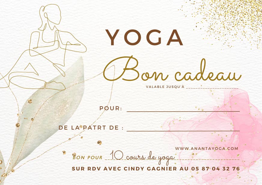 Offrir des cours de yoga en Creuse avec un bon cadeau 