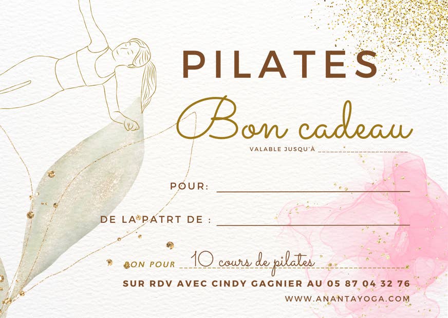 Bon cadeau pour cours de pilates en Creuse 